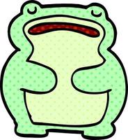 cartoon doodle frog vector