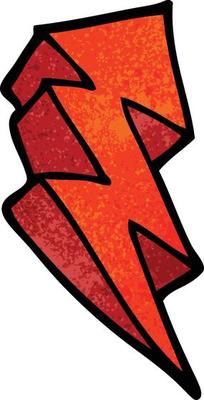 cartoon doodle lightning bolt symbol