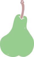 cartoon doodle healthy pear vector