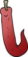 cartoon doodle red hot chilli pepper vector