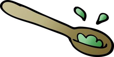 cartoon doodle ladle of food vector