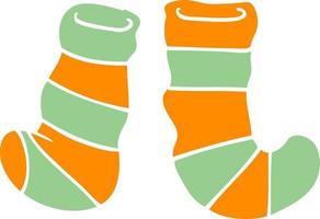 cartoon doodle socks vector