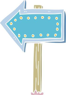 cartoon doodle light up arrow
