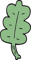 cartoon doodle leaf vector