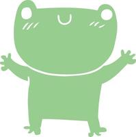 flat color style cartoon frog vector