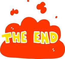 cartoon doodle the end font vector