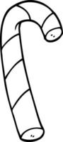 line drawing cartoon striped candy cane vector