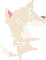 laughing fox dancing vector