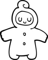 line drawing cartoon human baby vector