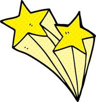 cartoon doodle shooting stars vector