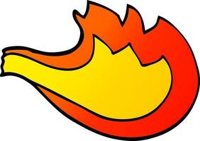 cartoon doodle flame vector