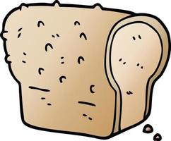 cartoon doodle loaf of bread vector