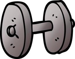 cartoon doodle gym weights vector