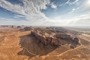Monument Valley aerial sky view photo