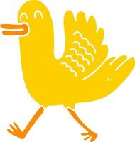 flat color style cartoon duck vector