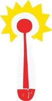 cartoon doodle hot thermometer vector