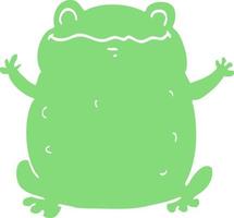 flat color style cartoon toad vector