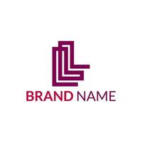 simple modern double L logo design, suitable for any companies logo with letter L as initials vector