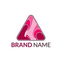 abstract triangle and high heel shoes woman logo design vector