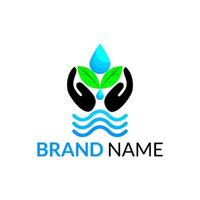 simple modern nature water distillation logo design, suitable for water distiller, mineral drink company logo and etc vector