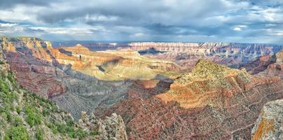 Grand Canyon view panorama from north rim photo