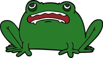 cartoon doodle frog vector