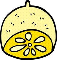 caricatura, garabato, limón, fruta vector
