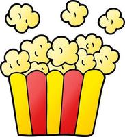 cartoon doodle cinema popcorn vector