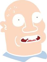 cartoon doodle of a mans head vector