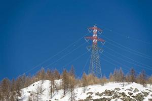 Conector de líneas de energía eléctrica foto