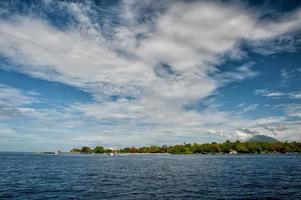 Bunaken volcano indonesian fishermen village photo