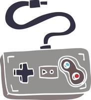 cartoon doodle game controller vector