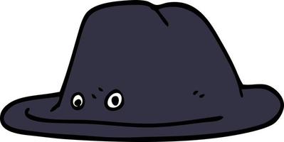 cartoon doodle hat vector