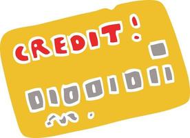 cartoon doodle credit card vector
