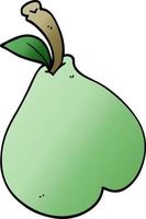 cartoon doodle healthy pear vector