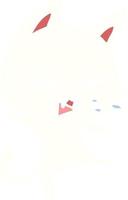 flat color style cartoon cat throwing a tantrum vector