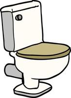 cartoon doodle closed toilet vector