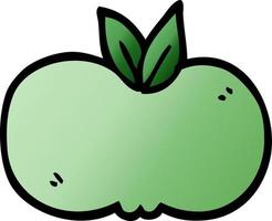 cartoon doodle apple vector