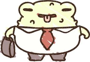 Toad Boss Chalk Drawing vector