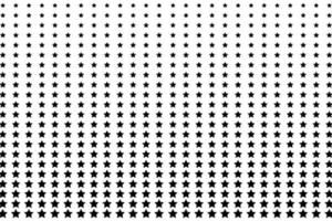 Black white pop art background with halftone stars. Vector illustration.