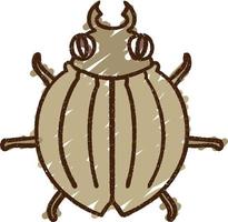 Bug Chalk Drawing vector