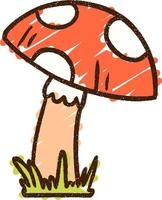 Toadstool Chalk Drawing vector