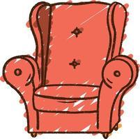 Stuffed Armchair Chalk Drawing vector