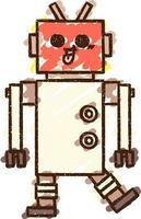 Robot Chalk Drawing vector