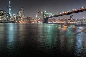 manhattan night view from brooklyn photo