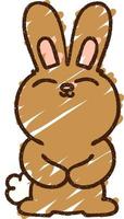 Rabbit Chalk Drawing vector