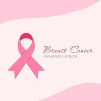 antecedentes del mes de concientización sobre el cáncer de mama vector