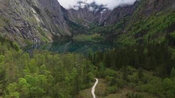 Beautiful aerial view of Lake Konigssee video