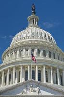 Washington DC Capitol on deep blue sky background photo