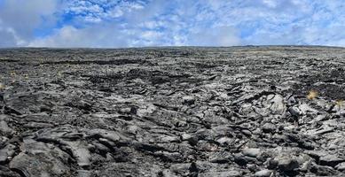 hawaiian black lava shore photo